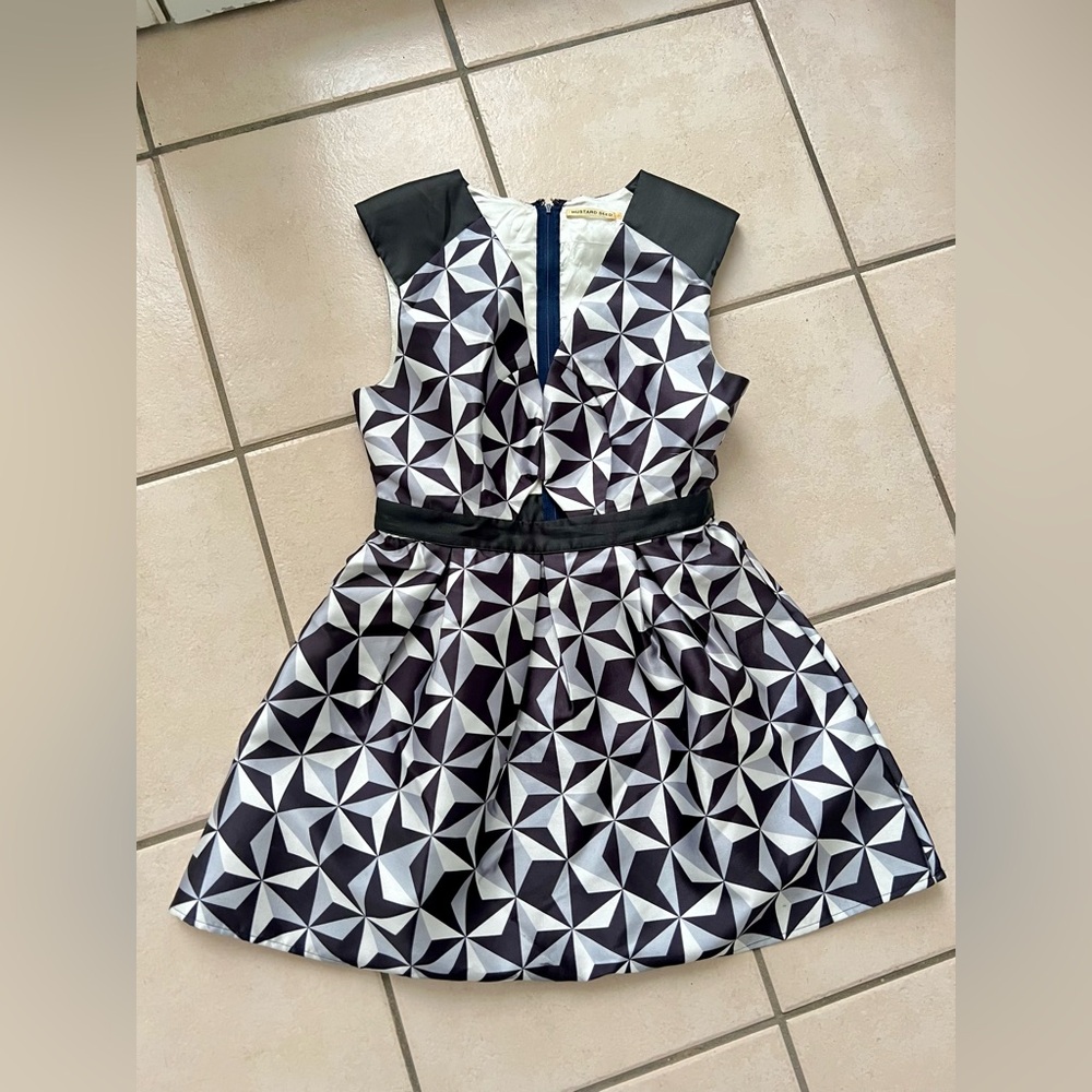 Grey and Black Dress